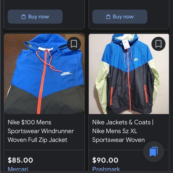 Nike Mens Sportswear Woven Windbreaker Jacket Black Signal Blue Sz LG AT5270-015 - Picture 7 of 10